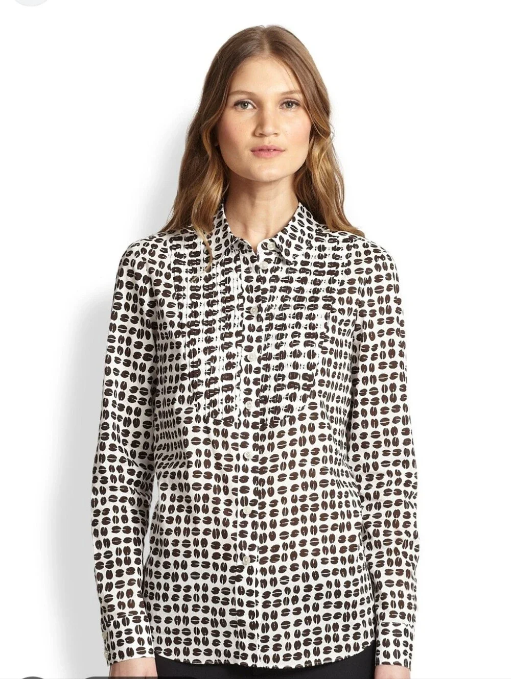 Kate Spade Coffee Bean Blouse Size 8
